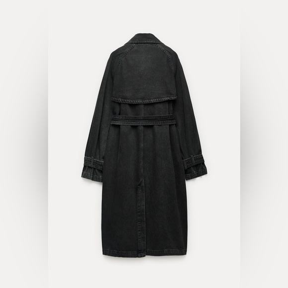 ZARA ~ ZW COLLECTION DENIM TRENCH - Picture 9 of 12